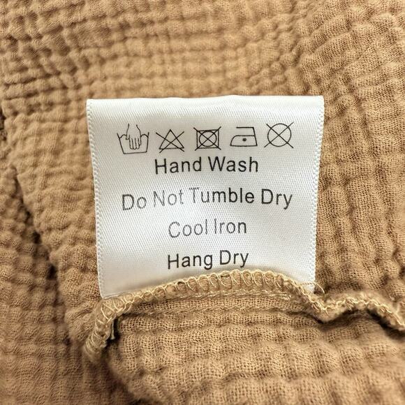 OPT Tiered Babydoll Midi Dress M Puff Sleeve Square Neck Smocked Polka Dot Gauze - Picture 9 of 13